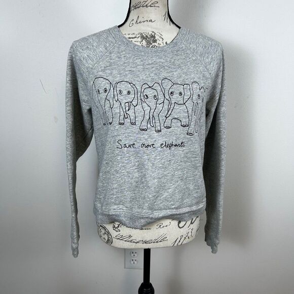 J.Crew Tops - J.Crew Garments for Good David Sheldrick Wildlife Trust Elephant Sweatshirt